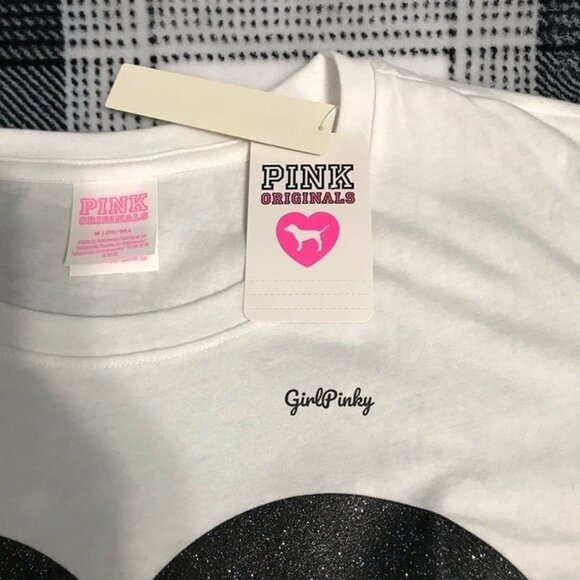 victoria secret PINK flare foldover leggings WITH LOGO TEE SIZE MEDIUM - Picture 6 of 9